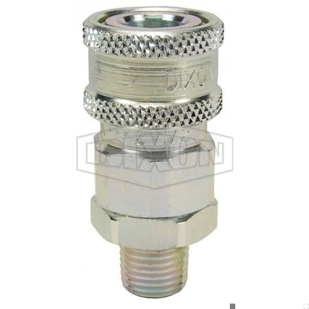 Dixon 3/8 in H-STYLE CPLR, 3/8 MNPTF, STEEL 3VM3